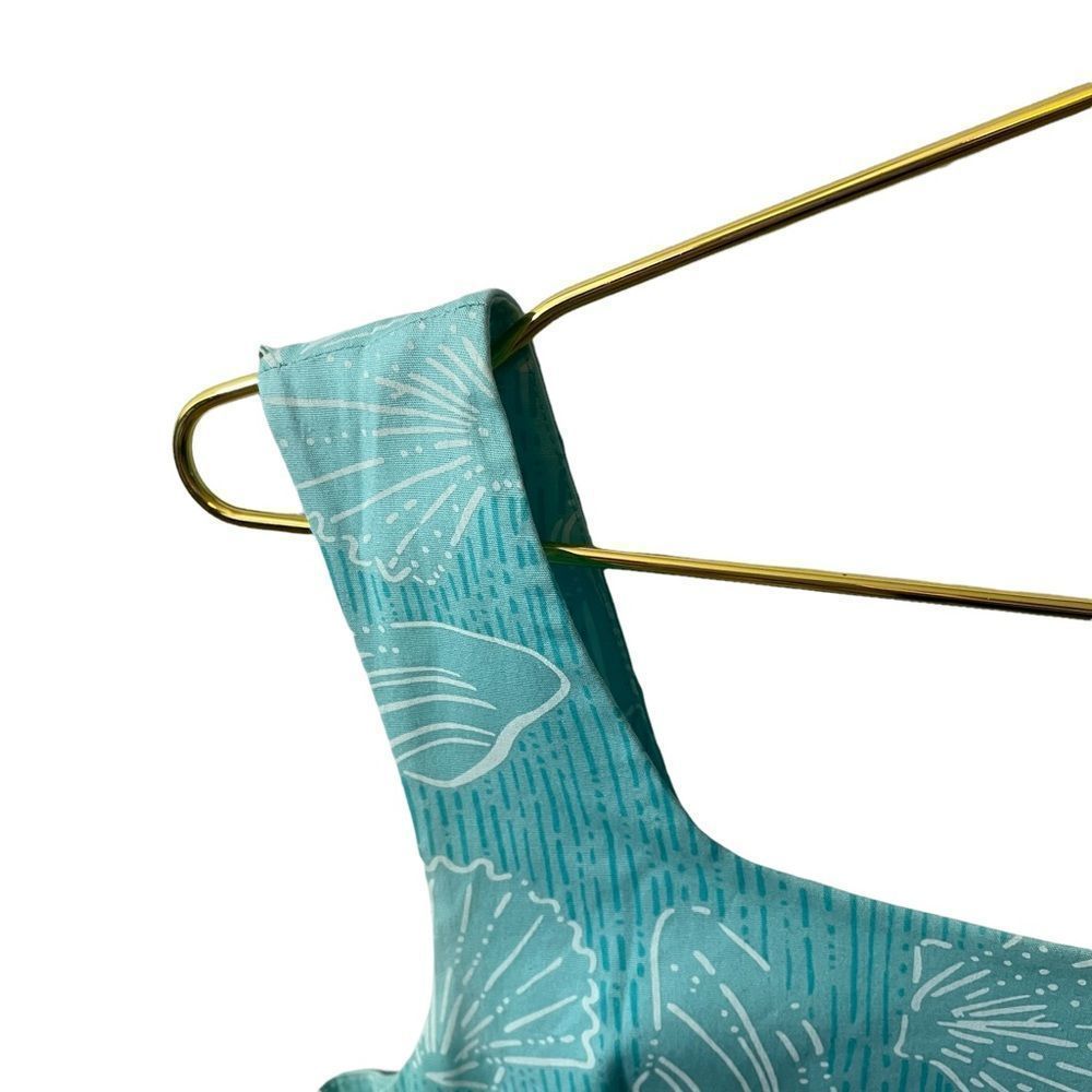 Lilly Pulitzer Vintage White Label Clam Shell Print Mint Square Neck Shift Dress - Picture 4 of 8